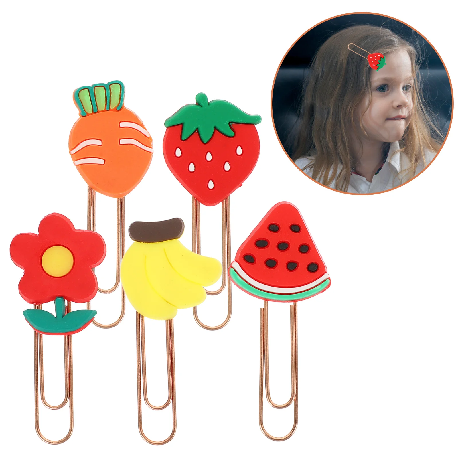 20 قطعة مشبك ورق ديكور ملون إبداعي متعدد الاستخدام لمشابك ملفات جميلة للمكتب والمدرسة