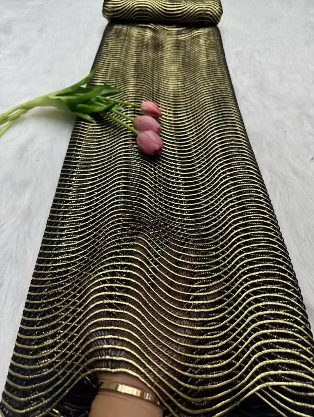 

2026 белый шнур, гипюровая кружевная ткань, высокое качество, нигерийская африканская водорастворимая кружевная ткань для шитья свадебного платья