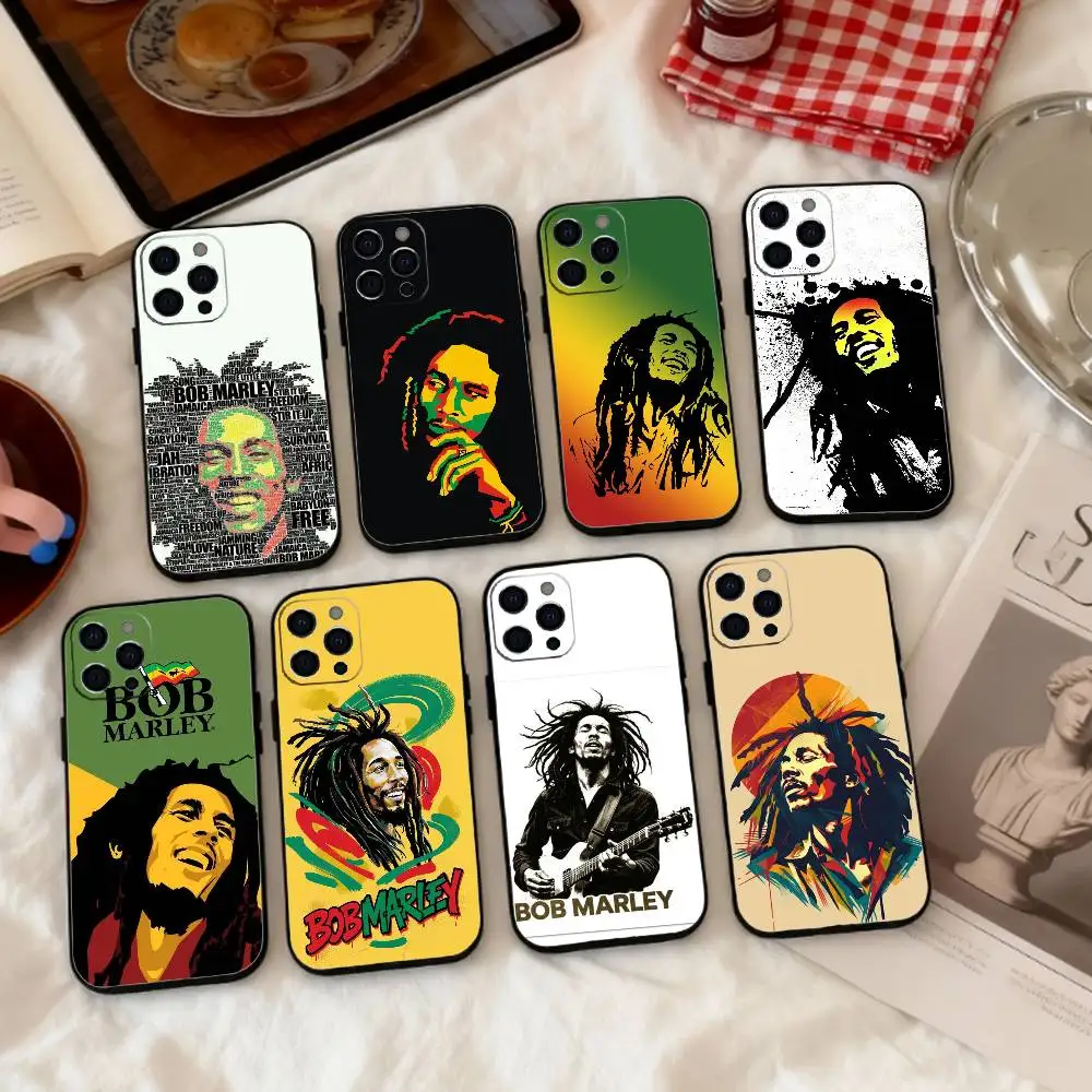 

B-Bob M-Marley Rasta L-Lion Phone Case Silicone Soft For IPhone 17 16 15 14 13 12 11 X XR Plus Pro Max Plus