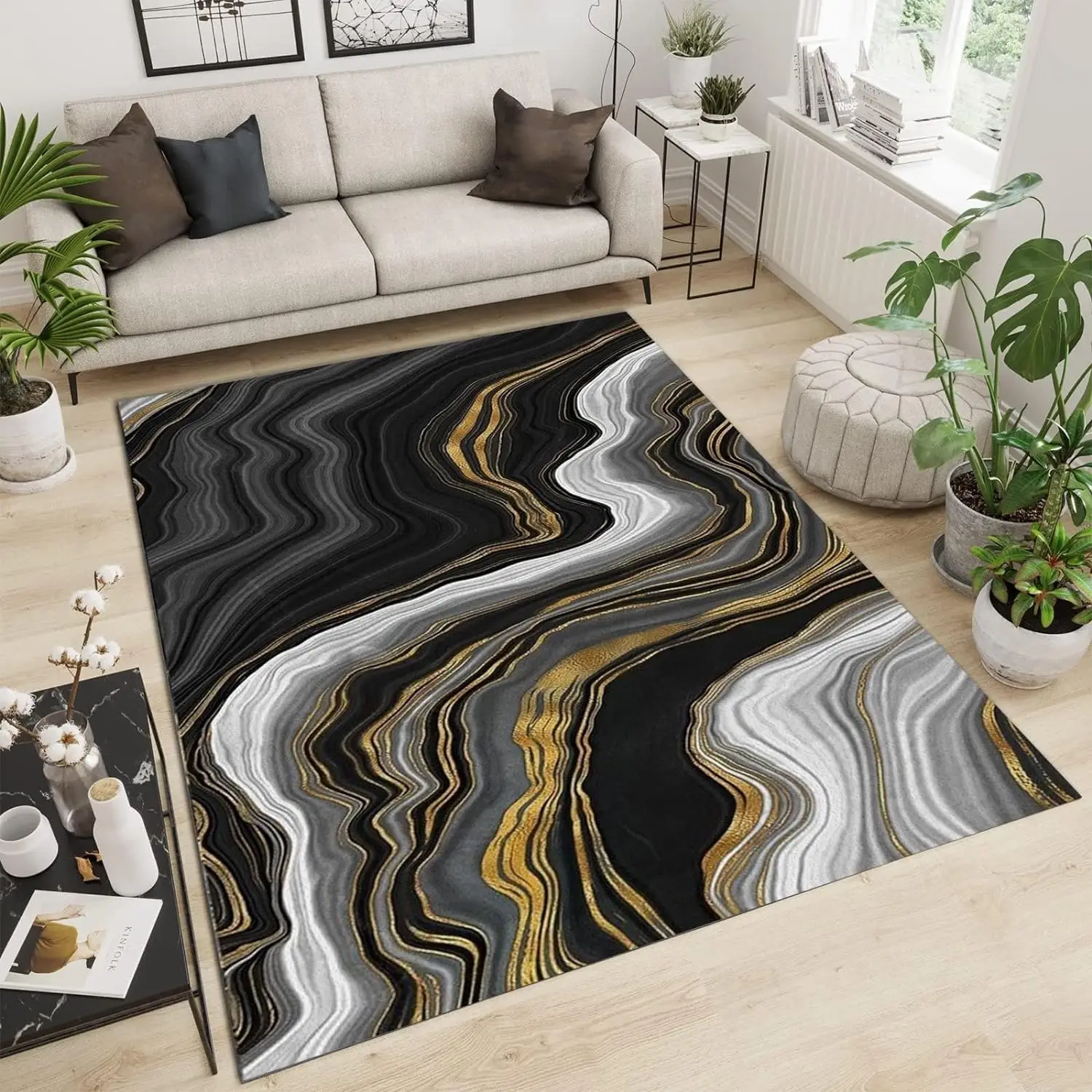 Vikama moderne Kristall Haufen abstrakte Tinte Malerei Wohnzimmer Teppich Tee tisch Kissen Sofa Decke Home Schlafzimmer Nachttisch Decke