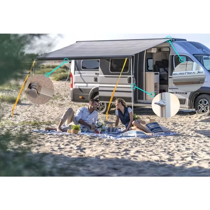 مظلة STLF Soleflex S35 Solar RV ومظلات RV التلسكوبية للمقطورات | تصميم كاسيت كامل مع إطار من سبائك الألومنيوم #4