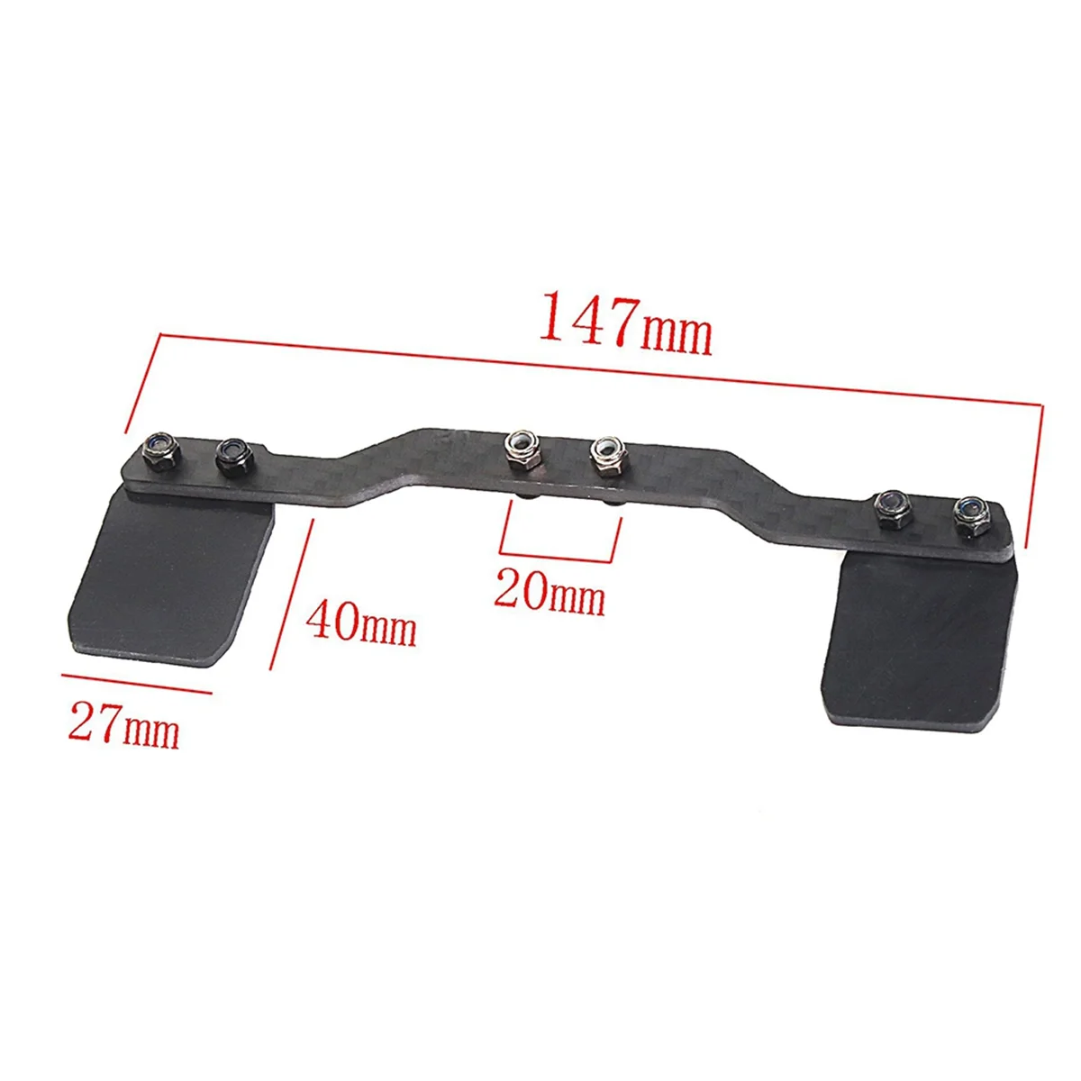 مطاط BAAA مع حاجز من مادة ألياف الكربون/حارس الطين لأجزاء تحديث السيارة 1/14 ARRMA Mini MOJAVE GROM Rc