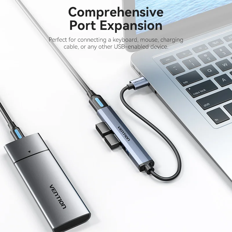 Vention USB C Hub High Speed 4 Ports Multi Type C to USB Hub Splitter Adapter for MacBook Pro iPad Pro Xiaomi Lenovo USB Hub