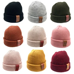 Knit Baby Hat Winter Spring Kids Beanie Cap for Girls Boys Infant Accessories Children Hats Elastic 1-4Y