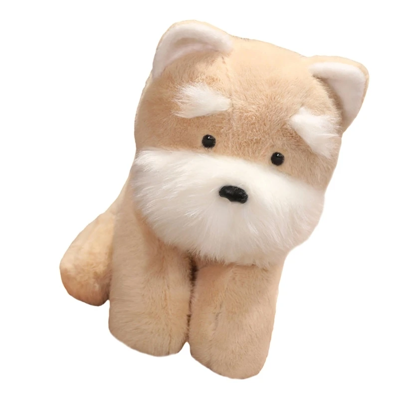 F19F Perro peluche para niños, decoración habitación, muñecos peluche, sofá, escritorio, juguete para perros