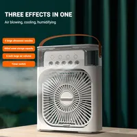 Portable Camping Fan w/400ml Ice Water Tank,Timer,3-Speed Settings,Mist Spray Mode,8 Color Lights,for Bedroom,Outdoor Camping