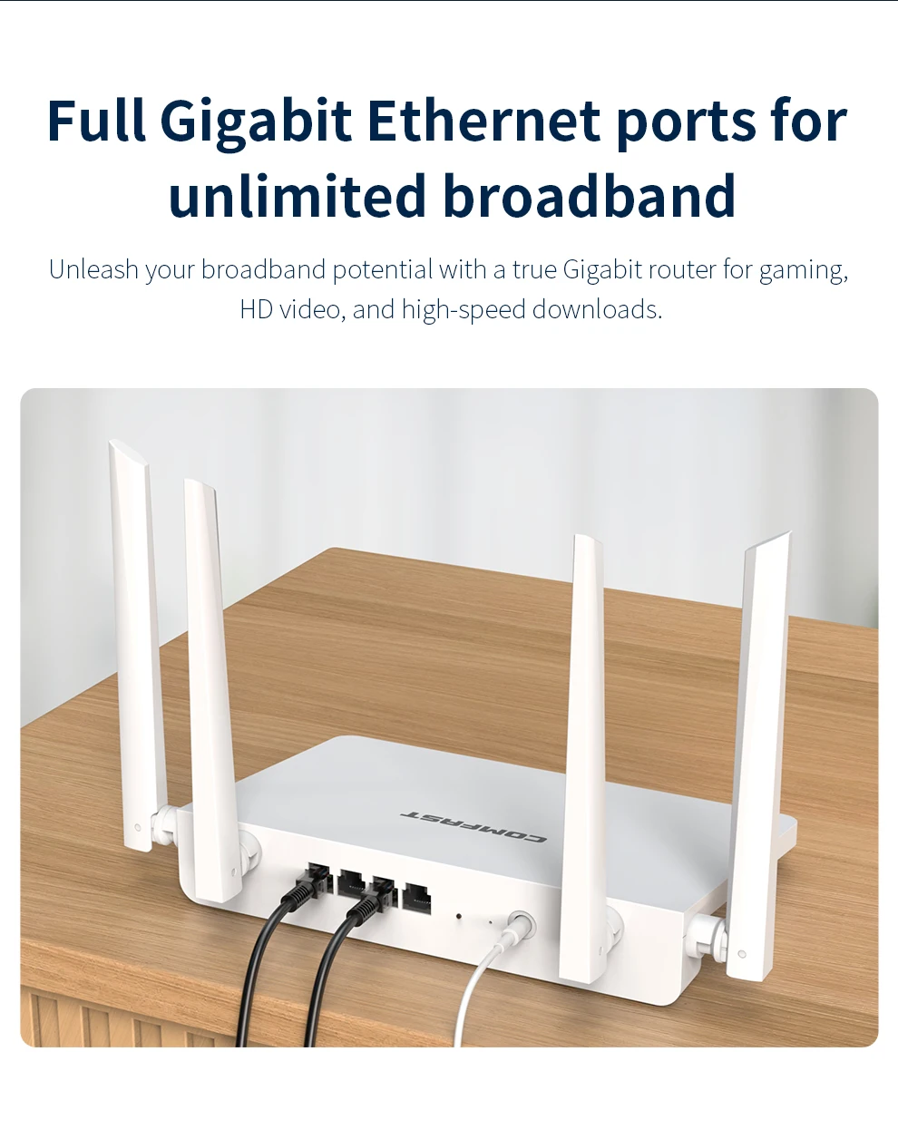 Comfast AX3000 Mesh Wifi 6 Router 3000Mbps Dual Band 2.4/5GHz Gigabit WIFI6 Router 802.11AX MU-MIMO EasyMesh Signal Range Router