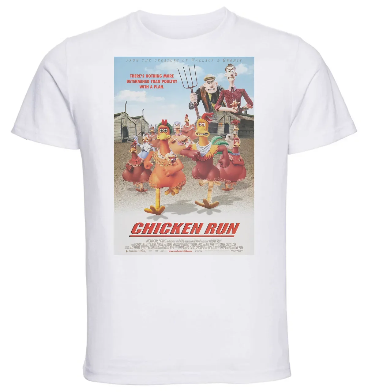 T-shirt Unisex - White - Chicken Run Playbill