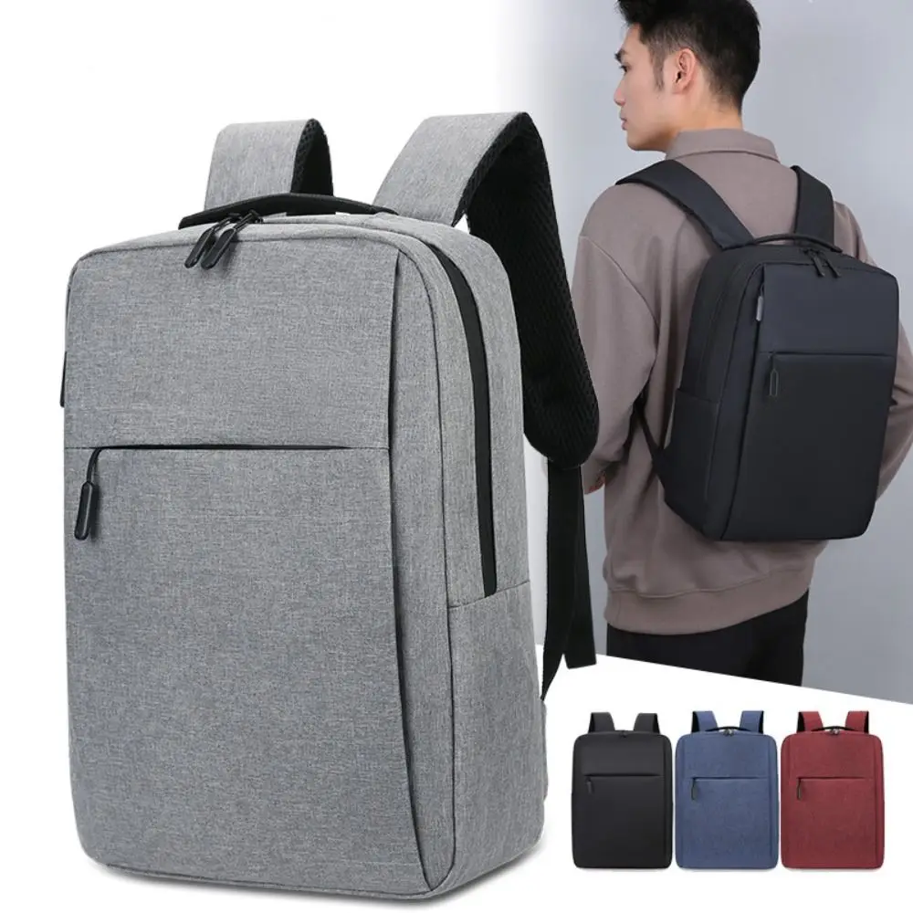 Mochila Versátil Oxford Cloth, Lavável, Mochila Empresarial, Moda, Preto, Cinza, Azul, Vermelho, Escola, Estudante, Unisex, 15,6"