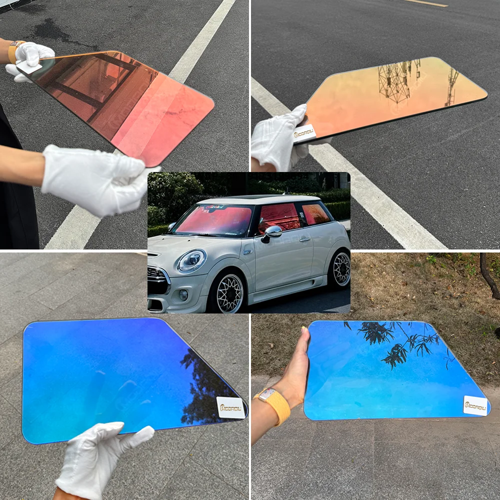 

Orange/ Red/ Blue/ Purple Chameleon Film UV Blocking 99.8% Windshield Tint Colorful Glasses Car Film Protection Solar Film