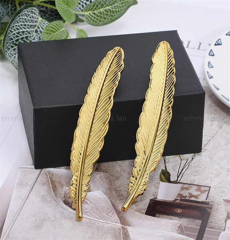 Gold Furniture Door Handle Drawer Knob Solid Brass Leather Angel Shape Handles For Kitchen Cabinet Door Cupboard Wardrobe Pulls