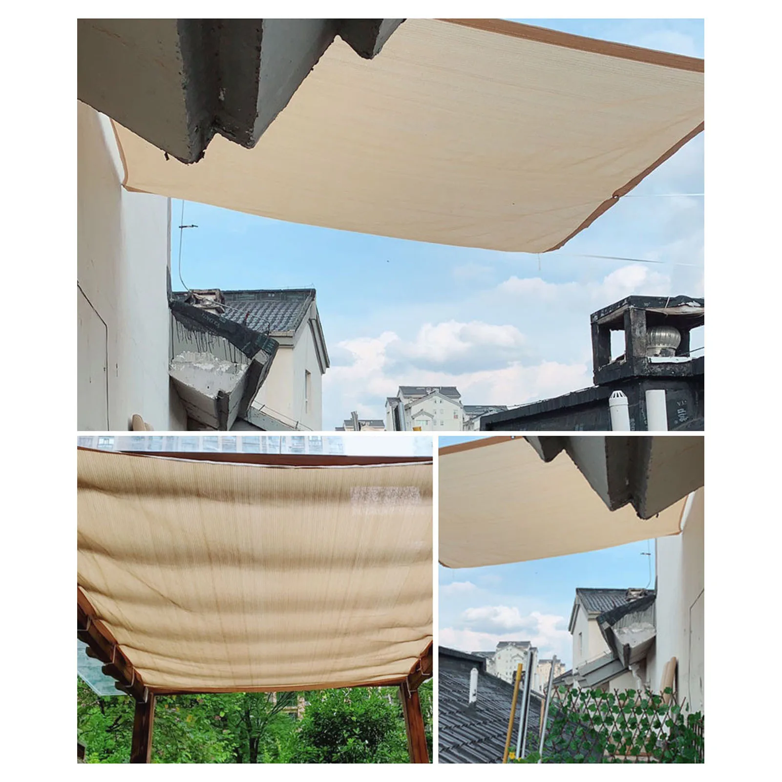 

Sun Shade Sail PE Encrypted Thickened Anti Aging UV Block Rectangle Canopy Sunshade Net for Outdoor Patio Garden Yard Lawn Deck