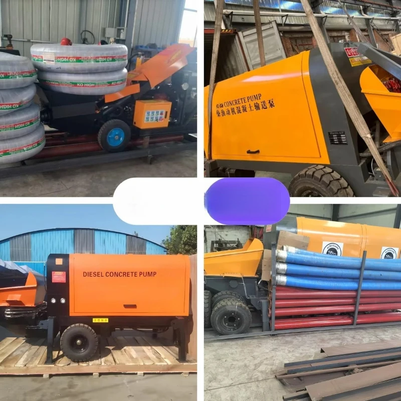 Hydraulic Diesel Concrete Pump Precise Feeding Pump For Real Estate Building Construction and Engineering Works