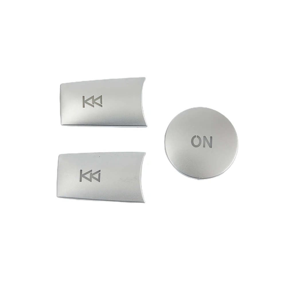 العلامة التجارية الجديدة غطاء أزرار ملصق رائجة البيع الفضة حجم W204 X204 3 قطعة/المجموعة لمرسيدس بنز C GLK ABS كروم البلاستيك