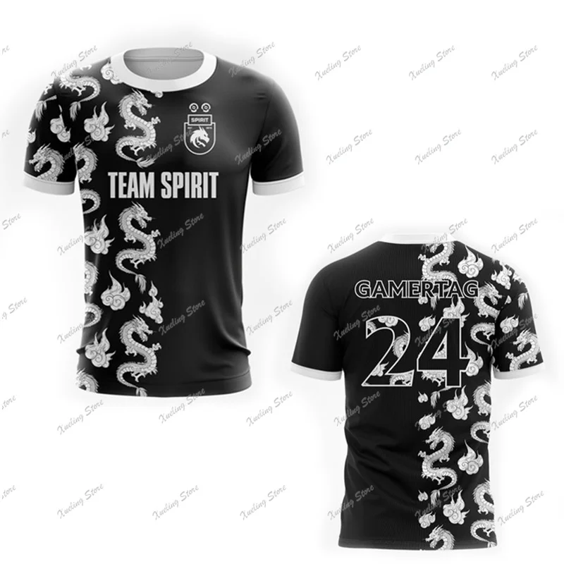 2024 New Team Spirit Fashion Game E-sports player Donk the Year of the Loong Limited Competition Clothing Men's Top 3D Print T