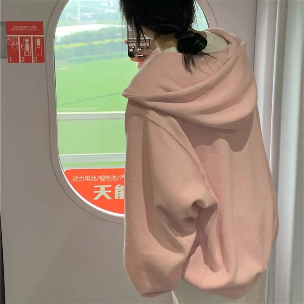 2025 nuove donne di arrivo felpe stile Y2K con cappuccio manica lunga pullover ragazze urbano moda casual allentata felpe streetwear