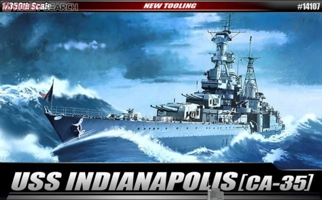 Academy AC14107 1/350 scale USS CA-35 INDIANAPOLIS model kit