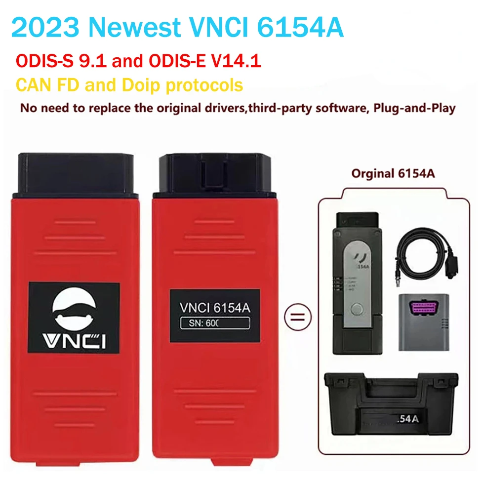 

2023 Newest VNCI 6154A ODIS 9.10 Support Up To Date Software And CAN FD DoIP Protocol Original Drive Better Than SVCI 6154