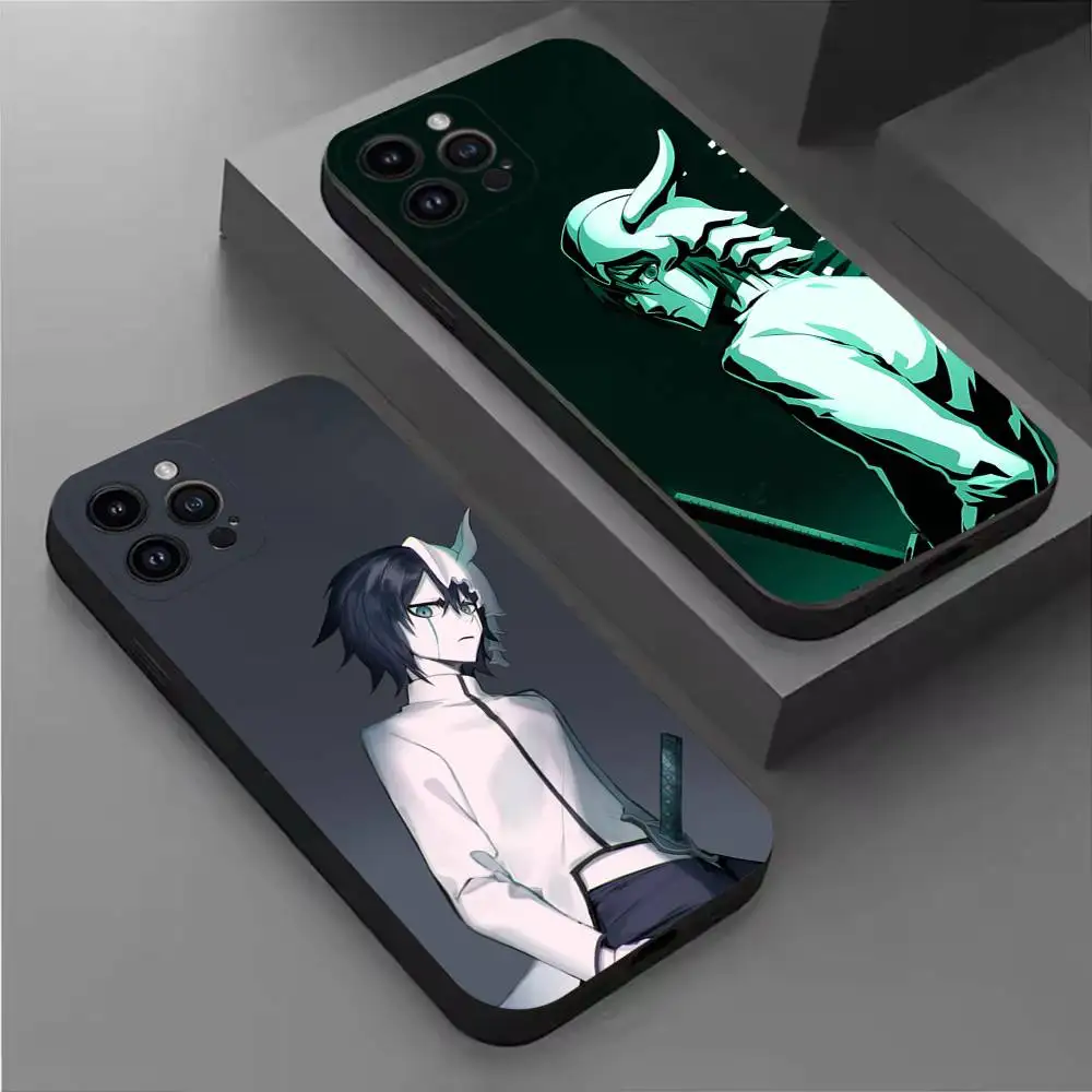 

Anime U-Ulquiorra Cifer Phone Case For iPhone 17,16,15,14,13,12,11 Plus,Pro Max,XS,X,XR,SE,Mini,8,7,Soft Silicone Black Cover
