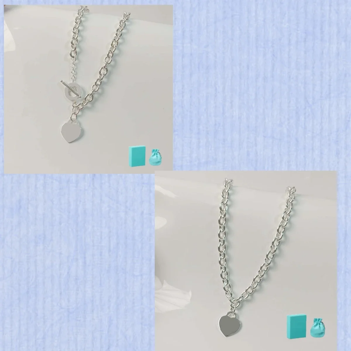 Simple Love Necklace, Classic Retro Cute Necklace, Can Be Used for Daily Wear, with Box, Commemorative Gift.