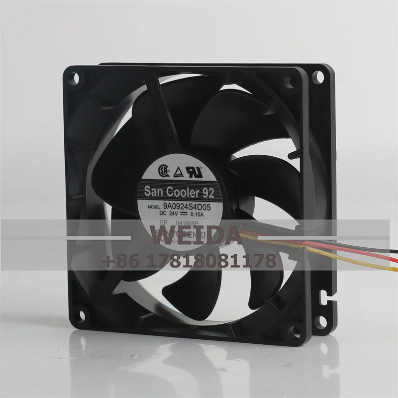 

9A0924S4D05 Original Sanyo 9CM 9025 DC24V 0.15A Yaskawa inverter cooling fan 90*90*25MM
