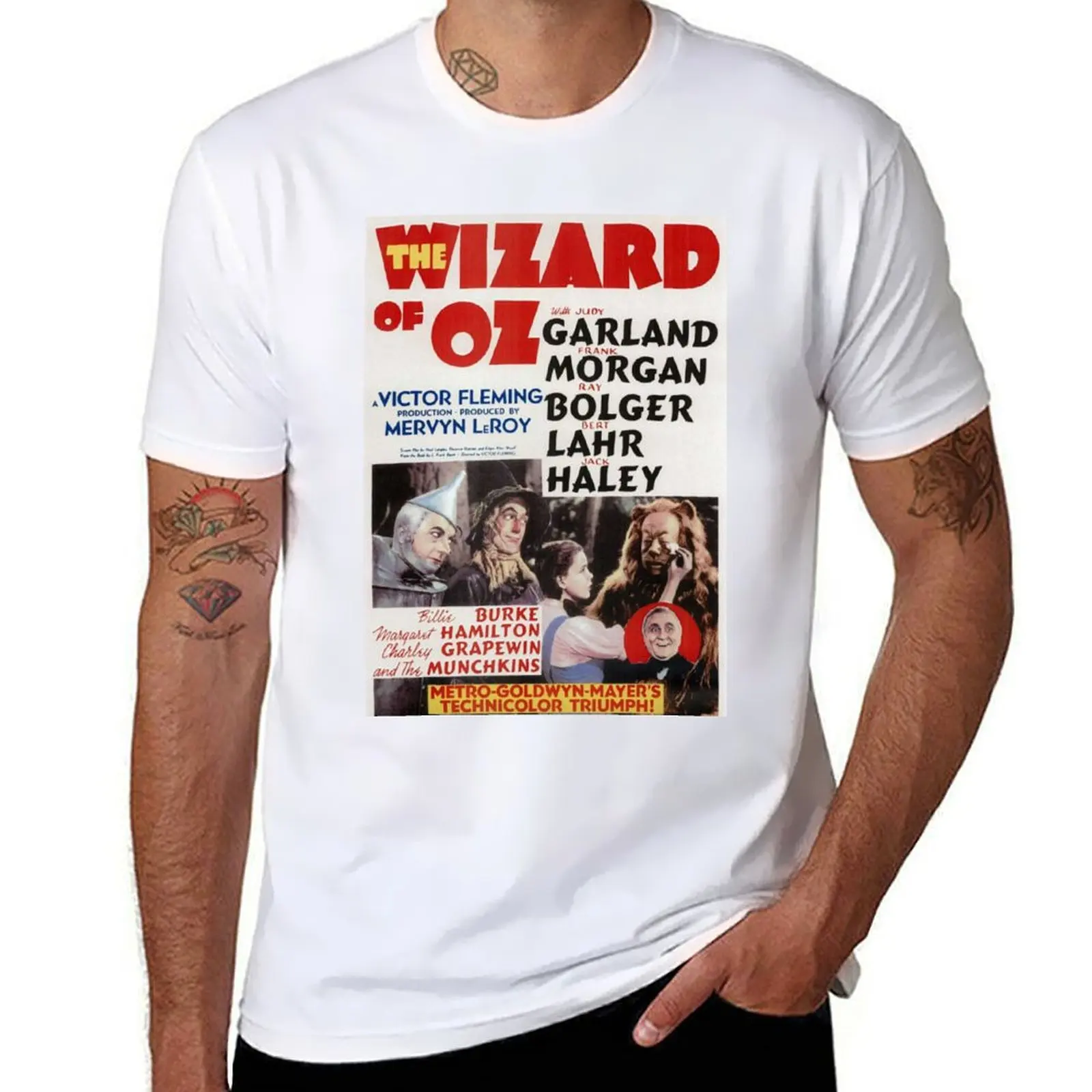 

Original Wizard of Oz Movie Poster T-Shirt anime tshirt t shirts cotton 100% man t shirt heavy cotton T-Shirt
