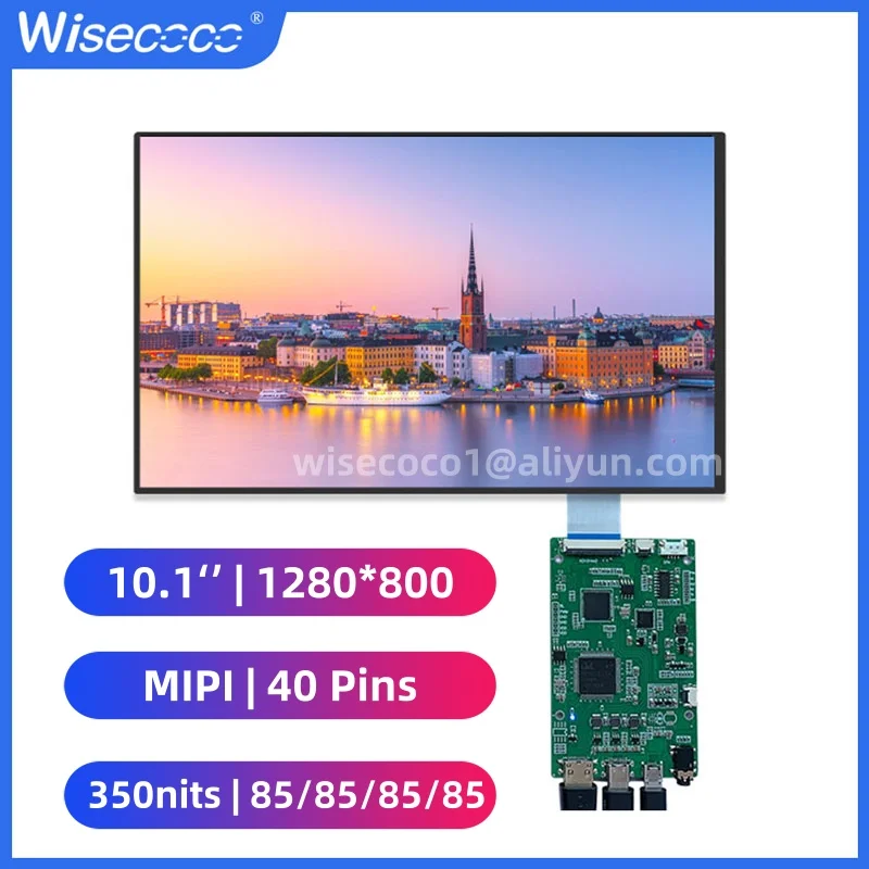 Wisecoco 10.1 Inch Portable Display 1280x800 HD IPS LCD Monitor for PS4 Raspberry Pi 5 4 3 PC Laptop Secondary Screen