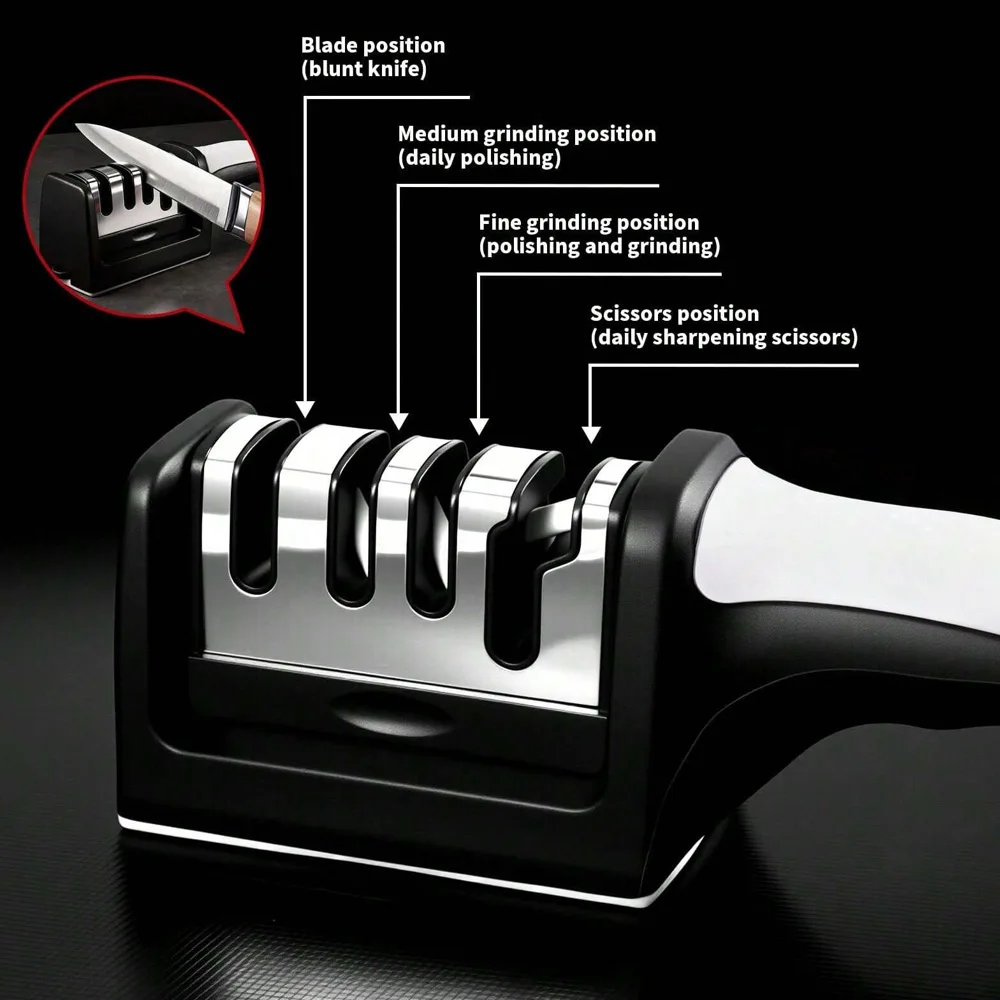 Multi-purpose Knife Sharpener Kitchen 4-stage fast knife sharpener for kitchen knives,scissors, barbecue,kitchen accessories