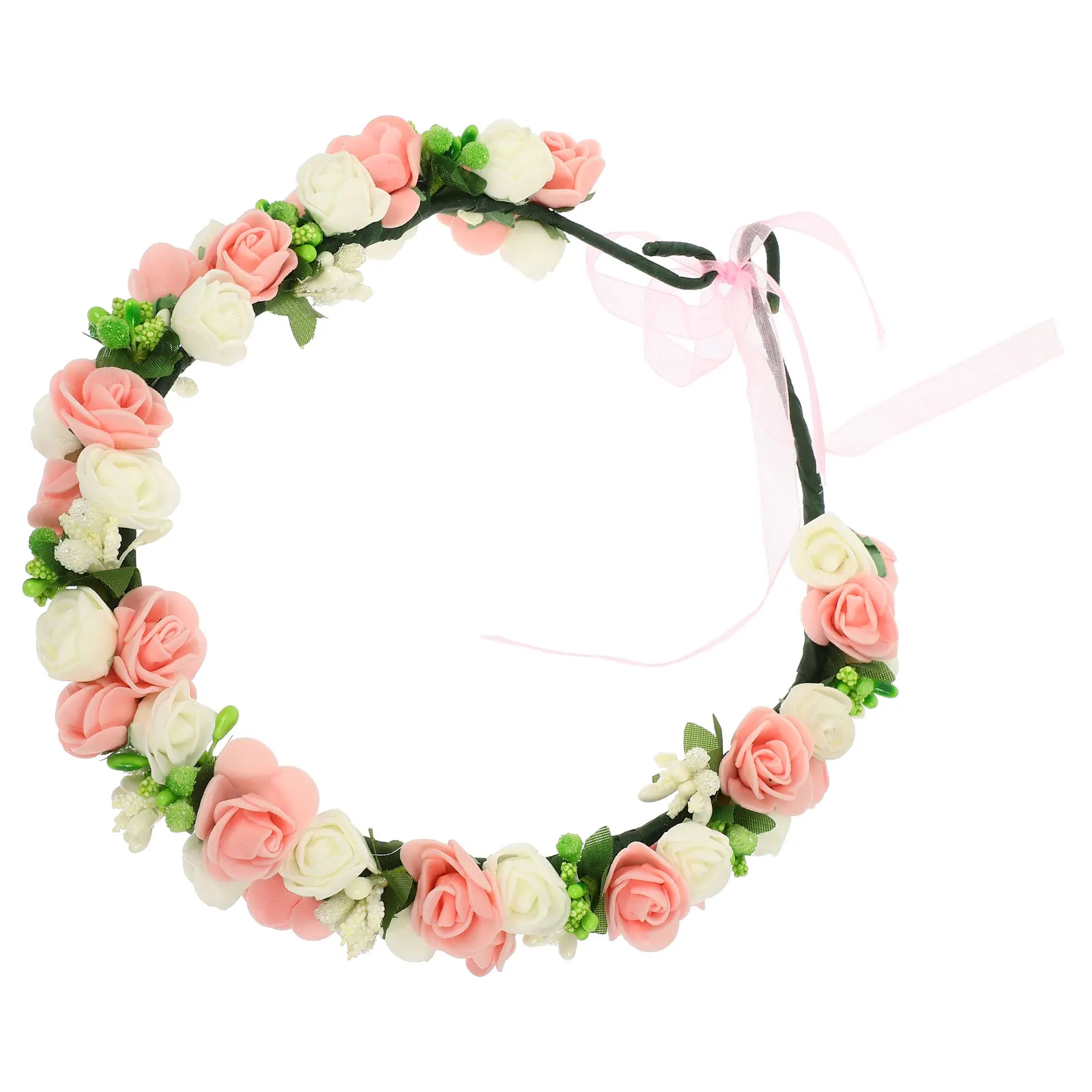 

Bridal Headdress Wreath Floral Headb Women Hair Flowers Crown Headpiece Fake Flowers Crown Real Looking Wedding Masquerade