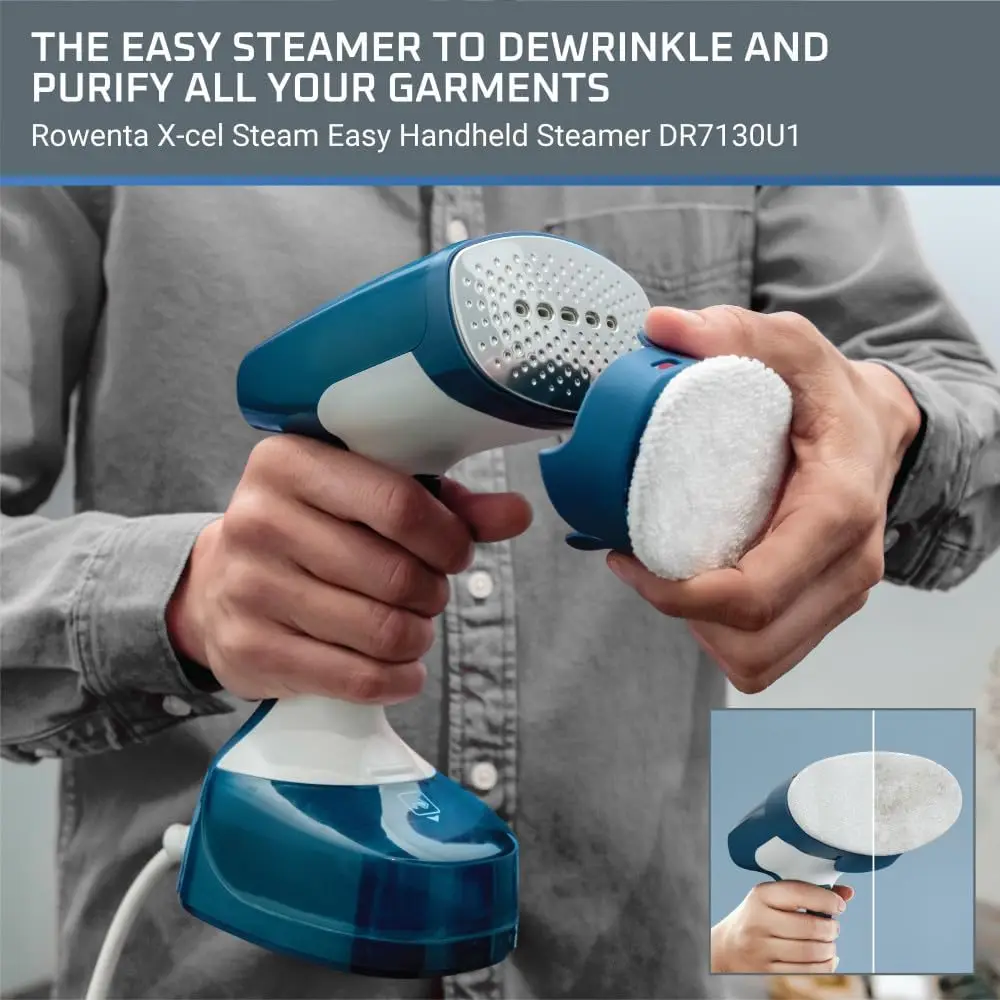 Steamer for Clothes, X-Cel Easy Steam Handheld Steamer, 15 Second Heatup, 5 Ounce Capacity, 1400 Watts, Portable, Ironing