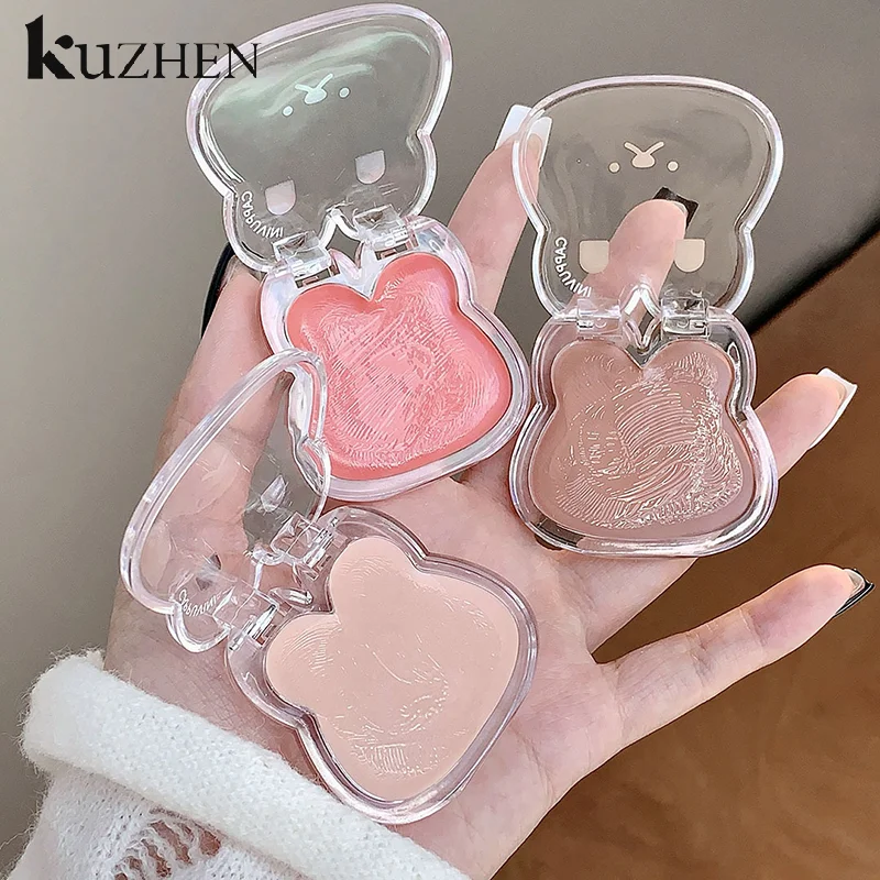 Cappuvini Water Gloss Cheek Cream Monochrome Blush Paste Mud Purple Orange Tint Brighten Lips Cheek Contour Rouge Makeup Blush