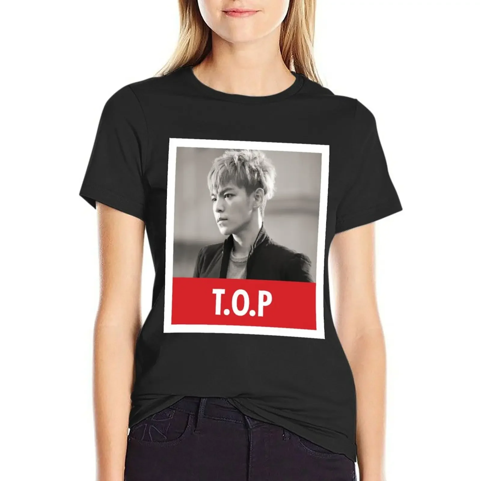 

BIGBANG - T.O.P T-Shirt animal print shirt for girls Blouse tshirts woman