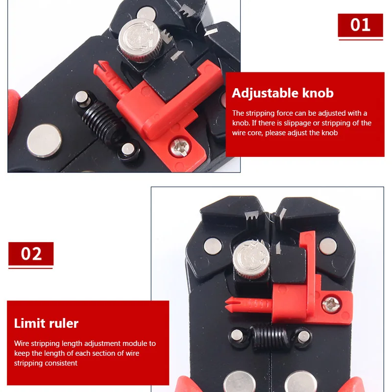 كماشة تجريد الأسلاك الأوتوماتيكية كماشة كسر كابل كهربائي أدوات سحب الأسلاك المحمولة متعددة الوظائف #6