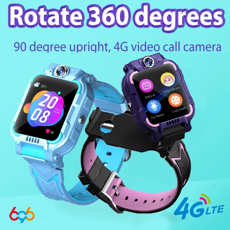 Children Smart Watches 4G Kids GPS Position Safety Wristband Dual cameras Video Call Bracelet Sports Waterproof Kids Watch Boy