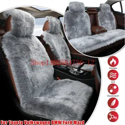 Warm Car Rear Seat Cover Cushion Plush Car Long Hair Front Seat Cushion Suitable for Toyota Volkswagen BMW Ford Mazde