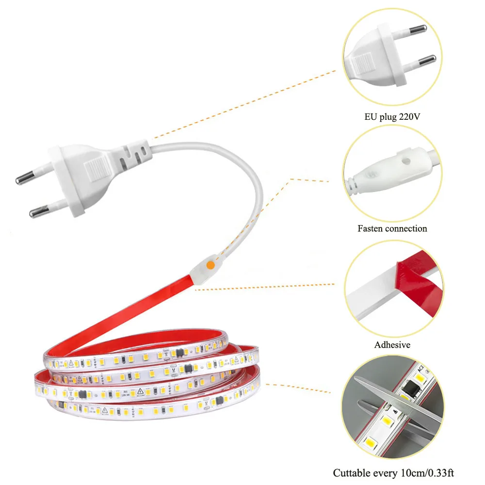 Home Strip Adhesive Bar Wardrobe 2835 120LED/m Lamp Soft