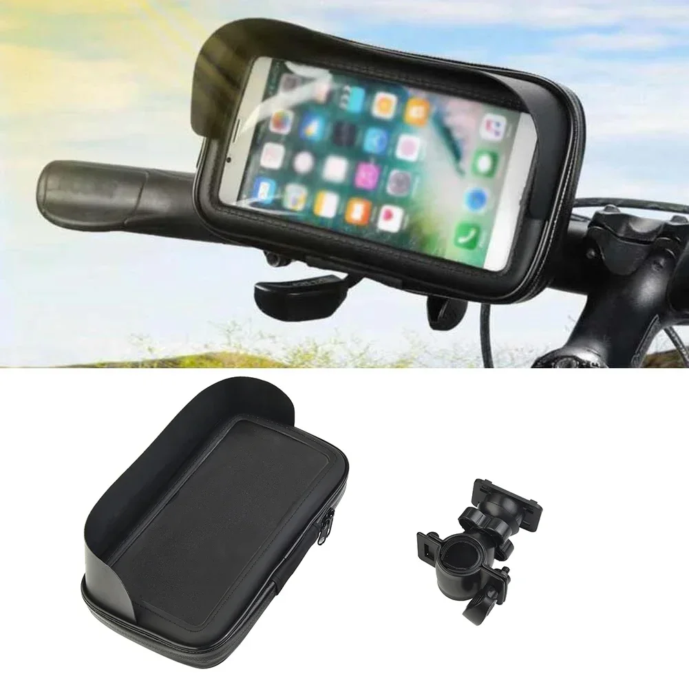 Mount Kit Handlebar Holder Set With Bag PU+ABS Waterproof Bag Motorcycle Mount For Mobile Phone GPS Accessories