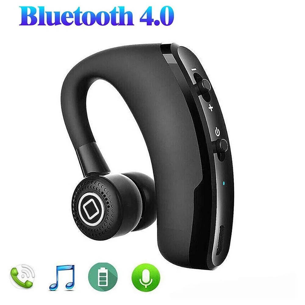 Popular V9 PUBG Headphones Business Bluetooth Headset Ear-Mounted Wireless CSR Stereo with Voice Control Earphones