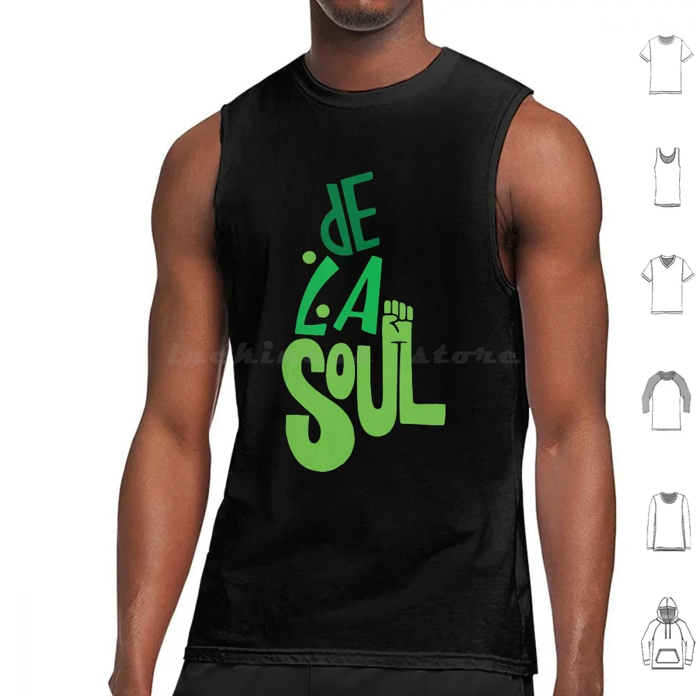 Vintage hip hop soul logotipo regata colete sem mangas de la soul velha escola hip hop clássico rap meninos uma tribo chamou pesquisa