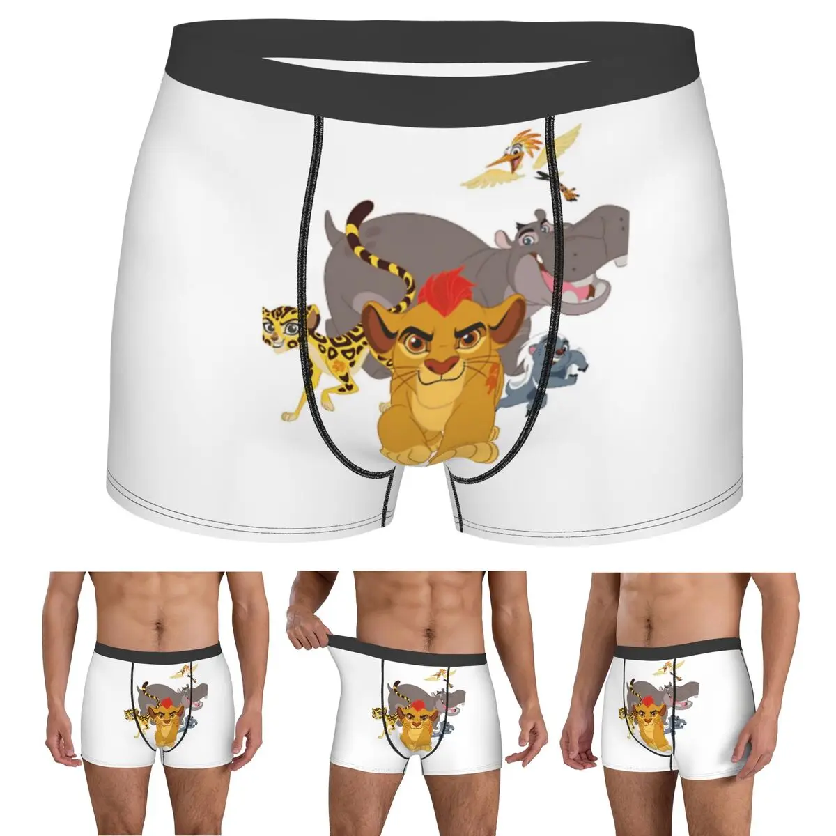 

Трусы-боксеры, шорты, трусы с изображением льва, мужское дышащее нижнее белье для Homme, мужской подарок бойфренду