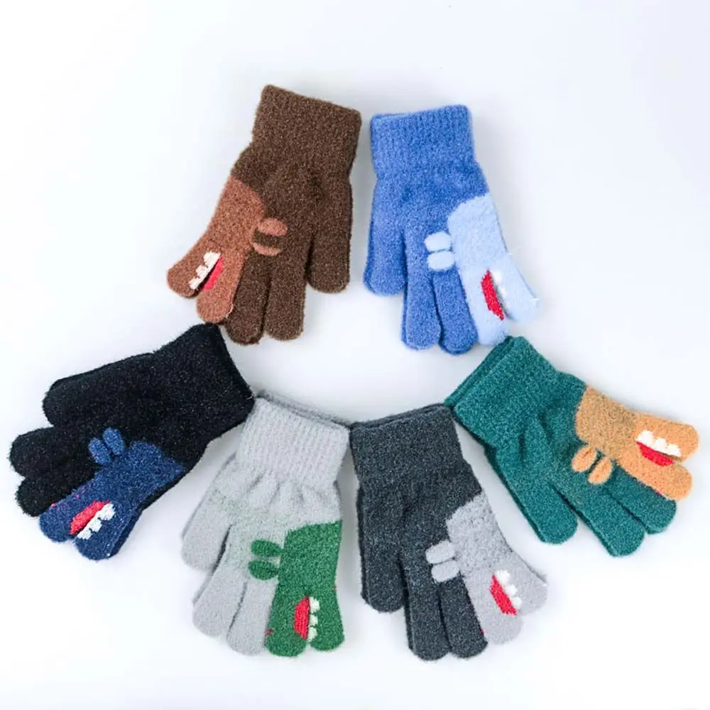 Split met volledige vingers ​ Vingerhandschoenen Ski Winter Kinderen Fleecehandschoenen Kindercadeau Baby Thermische Handschoenen Baby Dikke Kintted Wanten