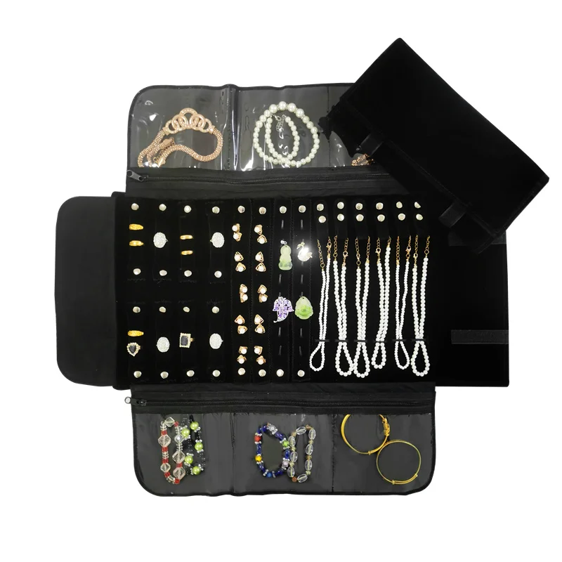 عالية الجودة المخملية مجوهرات تخزين عرض حقيبة لتخزين خواتم أقراط القلائد المعلقات مجوهرات تخزين عرض الدعائم