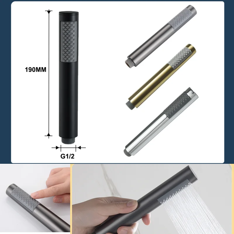 

Gray/Rose Gold/White/Brushed Gold Stainless-Steel Handheld High-Pressure Shower Head Shower Accessories