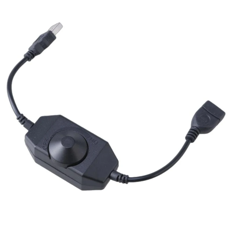 F68C DC5V USB كابل الطاقة تعتيم سطوع كبل امتداد مع محولات مفاتيح لمصباح LED مروحة سقف USB