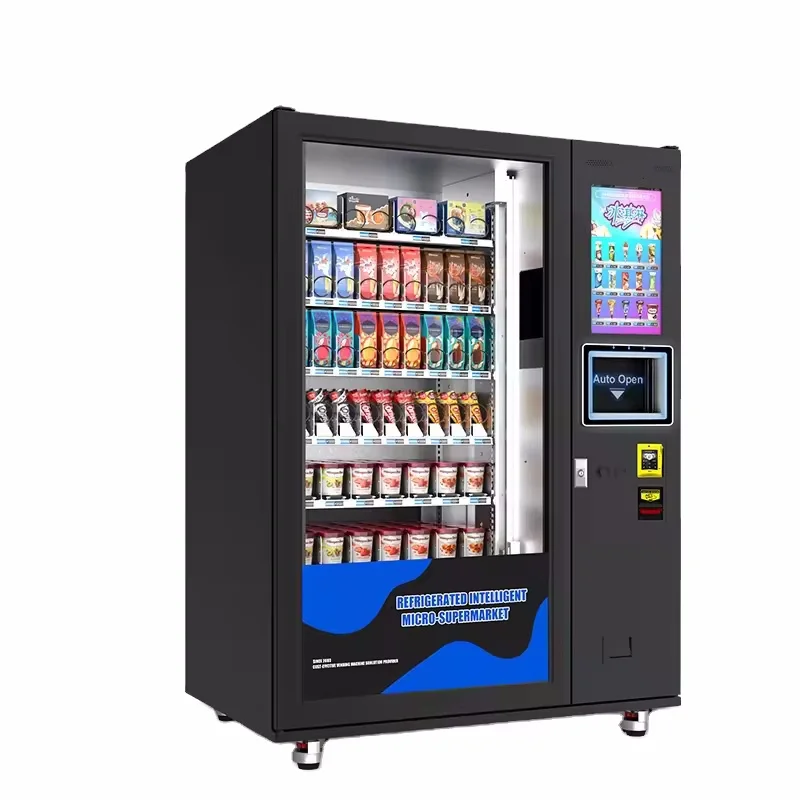 

Black Automatic Diepvries Voedsel Automatic Frozen Food Vending Machine Food Distributor