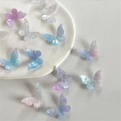 10Pcs/Lot New Creative Acetic Acid Animal Butterfly Beads Charm Connectors Diy Hair Jewelry Making Accessories Ornament Material