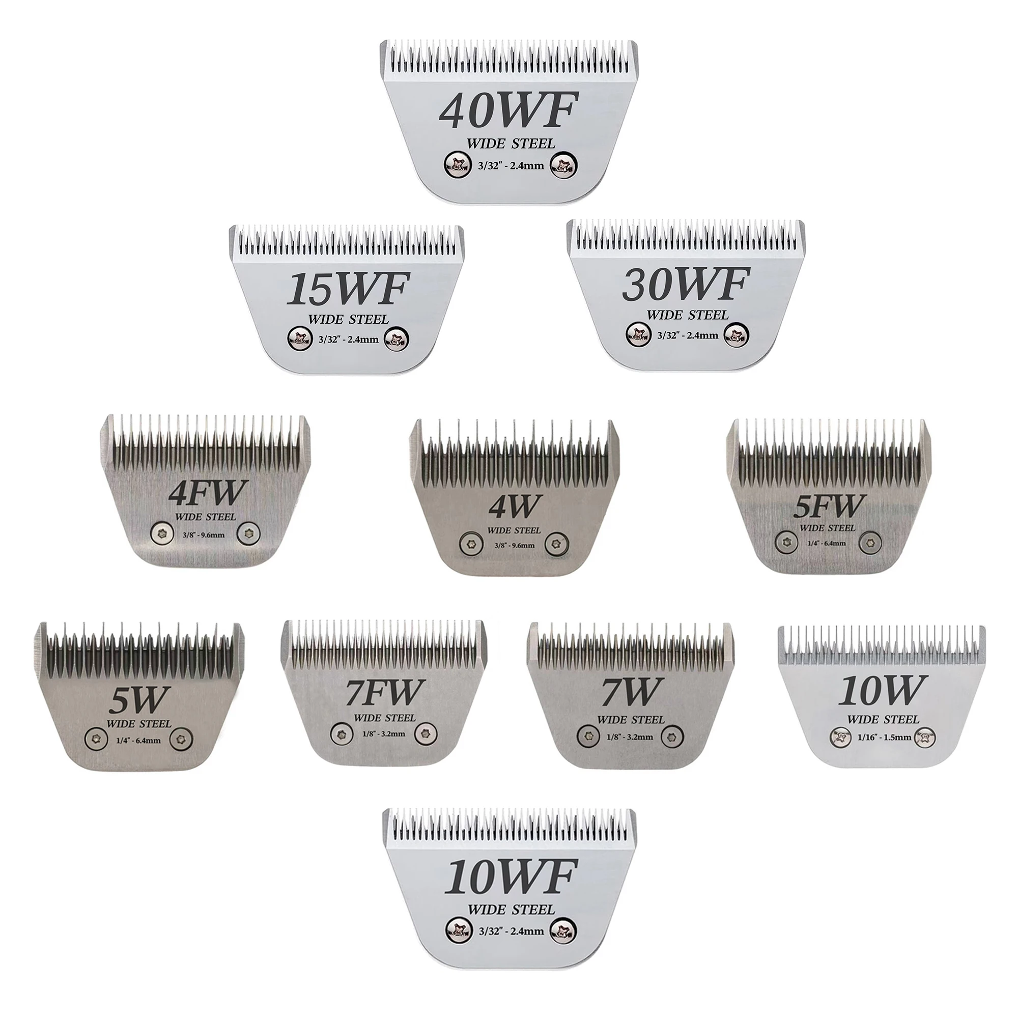 Detachable Wide Pet Grooming Blade, Fits Andis Oster A5 A6 Wahl KM Clippers, for Dog Sheep Horse Pig Animal Hair Trimming