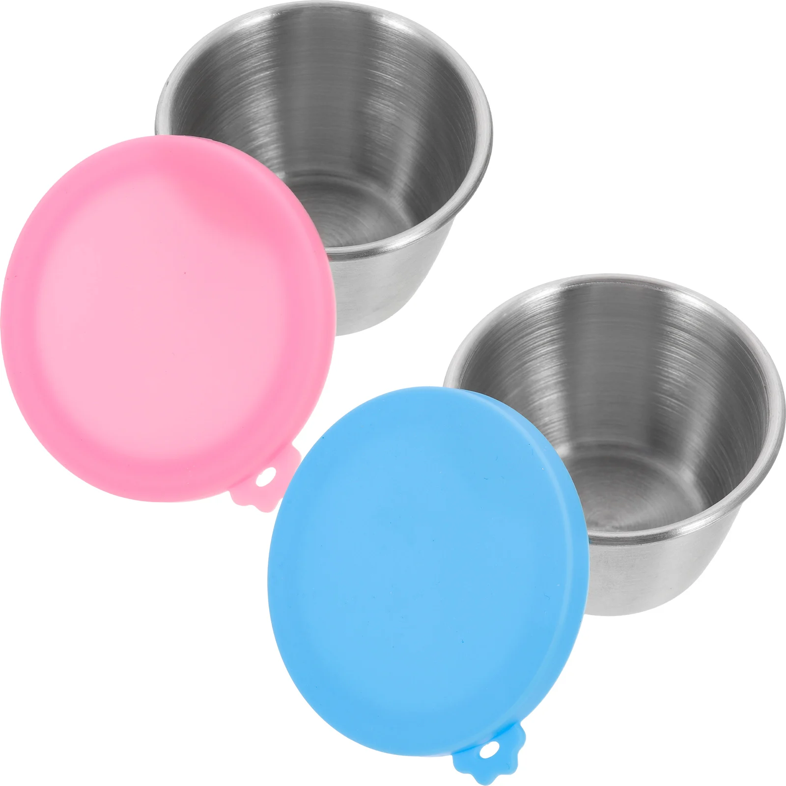 

2pcs Stainless Steel Sauce Containers Portable Condiment Boxes Mini Seasoning Jars For Outdoor Picnic Bbq Kitchen Lightweight