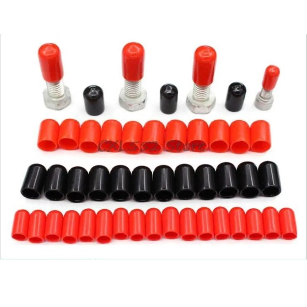 100Pcs 8.5/9.0/9.2/9.5/10/10.5/11/11.5/12/12.5/13/13.5~23mm Inner Dia PVC BoltCable Pipe Slip Cap End Cover Fitting Red Black