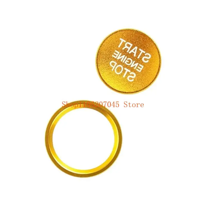 

37cd Luxury Car Interior Upgrades Aluminum Button Cover Against Slip Surfaces Interior Decorative Sticker for Automotives